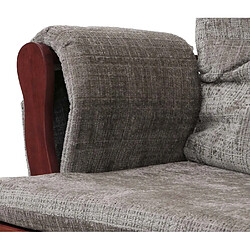 Avis Mendler Fauteuil relax HWC-C76, fauteuil à bascule Fauteuil à bascule avec pouf Tissu/Textile Chenille (465g/m²) ~ gris clair, piétement foncé