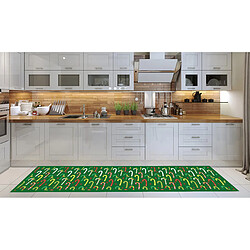 Alter Chemin de cuisine, 100% Made in Italy, Tapis résistant aux taches avec impression numérique, Tapis antidérapant et lavable, Modèle de Noël - Caterina, cm 280x52