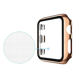 Coque en TPU cadre de placage or rose pour votre Apple Watch Series 3/2/1 42mm