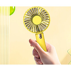 F06 Ventilateur de Poche Jaune Personnel Petit Ventilateur de Maquillage Refroidisseur de Voyage Portable à Vents Forts avec Base Détachable pour la Randonnée Shopping pour Filles pas cher