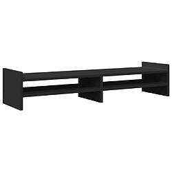 vidaXL Support de moniteur noir 100x27x20 cm bois d'ingénierie