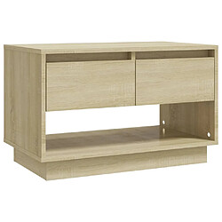 vidaXL Meuble TV chêne sonoma 70x41x44 cm bois d'ingénierie