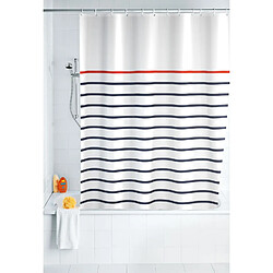 WENKO Rideau de douche Marine - Polyester - 180 x 200 cm - Blanc