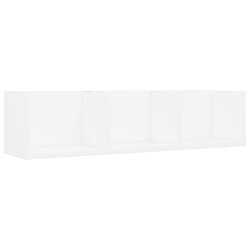 vidaXL Étagère murale à CD Blanc 75x18x18 cm Bois d'ingénierie