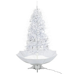 vidaXL Arbre de Noël neigeux avec base de parapluie Blanc 190 cm