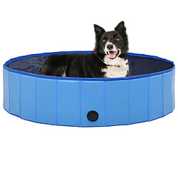 vidaXL Piscine pliable pour chiens Bleu 120x30 cm PVC