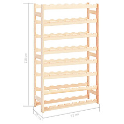 vidaXL Casier à bouteilles pour 56 bouteilles Pinède pas cher
