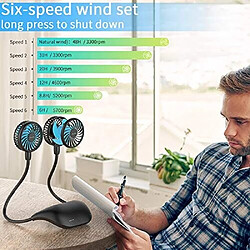 Ventilateur De Cou Portatif HandFan 10000mAh Rechargeable, Temps De Travail Maximum De 48 heures À Piles, 360 Ventilateurs Personnels Mains Libres Réglables à Haute Flexibilité Pour pas cher