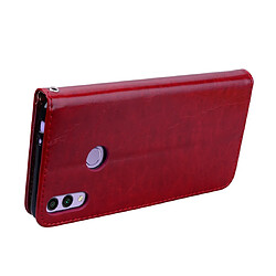 Acheter Wewoo Housse Coque Business Style Oil Wax Texture en cuir à rabat horizontal pour Huawei Honor 8Cavec support et fentes cartes et portefeuille rouge