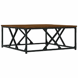 Maison Chic Table basse,Table Console Table d'appoint, Table pour salon chêne marron 70x70x30 cm bois d'ingénierie -MN33455