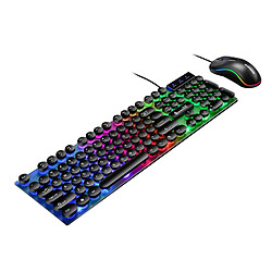 Souris Et Clavier Gamer Rétroéclairés Par LED RGB Filaire Par USB, Noir