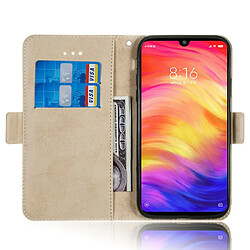 Wewoo Housse Coque Etui en cuir multifonctionnel avec rabat horizontal fente pour carte et support Xiaomi Redmi Note 7 or pas cher