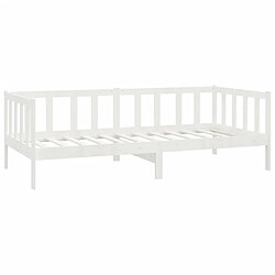 Avis vidaXL Lit de jour sans matelas avec tiroirs 90x200 cm blanc