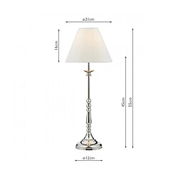 Luminaire Center Lampe de table Blenheim Nickel poli 1 ampoule 55cm