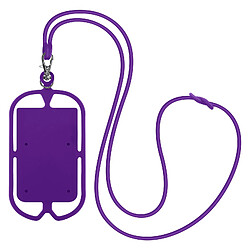 Avizar Coque Cordon Universelle pour Smartphone avec Porte-carte série NeckPouch Violet