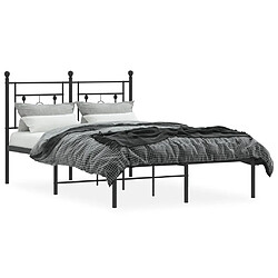 Avis Maison Chic Cadre/structure de lit métal et tête de lit pour adulte - Lit Moderne Chambre noir 120x190 cm -MN26444