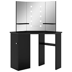 Helloshop26 Coiffeuse d'angle avec led 111 x 54 x 141,5 cm noir 02_0006296