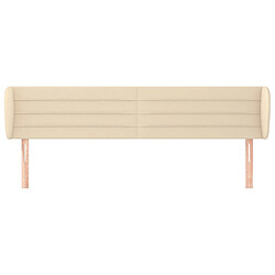 Avis Maison Chic Tête de lit scandinave avec oreilles,meuble de chambre Crème 203x23x78/88 cm Tissu -MN13831