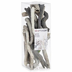 Gift Decor Bûche décorative Gris (12 Unités)