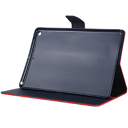 Wewoo Housse Étui Coque FANCY DIARY pour iPad 10.2 en cuir à texture croisée avec fente carte et support et portefeuille rouge pas cher