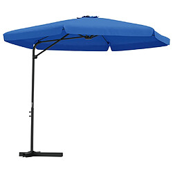 vidaXL Parasol de jardin avec mât en acier 300 cm Bleu azuré