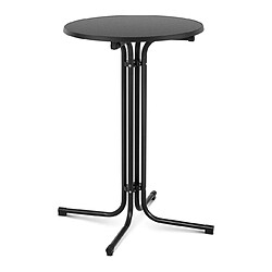 Helloshop26 Mange debout table pliable pliant diamètre 70 cm noir 14_0002375