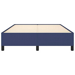 Maison Chic Lit adulte - Lit simple Cadre de lit,Structure du lit Contemporain Bleu 140x190 cm Tissu -MN29546 pas cher