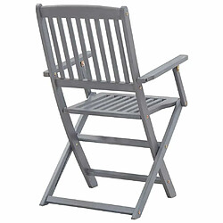 Maison Chic Lot de 4 Chaises pliables d'extérieur| chaises Relax de jardin Bois d'acacia solide -GKD71093 pas cher