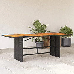 Maison Chic Table de jardin | Table d'extérieur avec dessus en bois d'acacia noir 190x80x74 cm -GKD57104