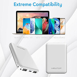 SANAG Pb31 Power Bank 2.1A Double Charge Rapide Usb Chargeur De Poche Universel 5000Mah Pour Bagages Main Batterie Externe Pour Téléphone Portable Smartphone Samsung Oppo Huawei Xiaomi (Blanc) pas cher