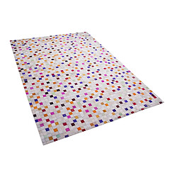 Beliani Tapis en cuir multicolore 140 x 200 cm ADVAN