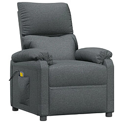 Avis Maison Chic Fauteuil Relax pour salon, Fauteuil de massage Gris foncé Tissu -GKD18019