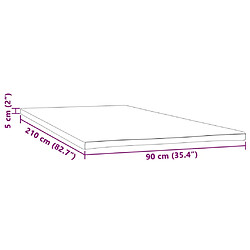 vidaXL Sur-matelas 90x210x5 cm pas cher