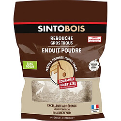 Rebouche bois - Gros trous et fissures - Prêt à l'emploi - 1 Kg - SINTO