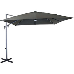 ALIZÉ Parasol déporté en aluminium 2.7 m avec leds gris.