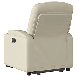 Acheter Maison Chic Fauteuil Relax pour salon, Fauteuil inclinable électrique crème similicuir -GKD46264