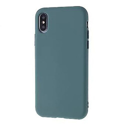 Universal Étui en silicone à boutons latéraux détachables à vert foncé pour votre Apple iPhone XS / X