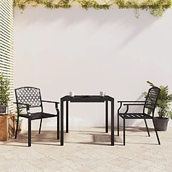 vidaXL Ensemble à manger de jardin 3 pcs anthracite acier