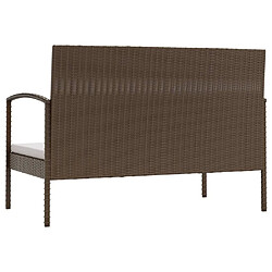 Maison Chic Salon de jardin 8 pcs + coussins - Mobilier/Meubles de jardin - Table et chaises d'extérieur résine tressée marron -MN73453 pas cher