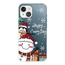 Coque en TPU antichoc, motif de Noël, antichute pour votre iPhone 14 Plus - Chambre de neige à pingouin mignon