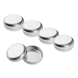 5pcs Vide Pot à Epices en Aluminium Pot Cosmétique pour Baume à Lèvre Objets de Vis