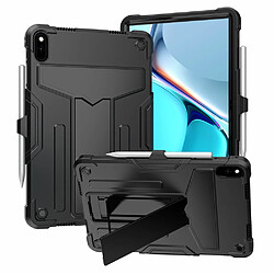 Coque en silicone avec béquille en T noir noir pour votre Huawei MatePad 11 (2021)