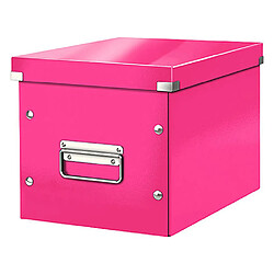 Boîte de rangement carton Leitz Click & Store Wow Cube Format M rose