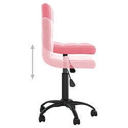 Acheter vidaXL Chaise pivotante de salle à manger Rose Velours