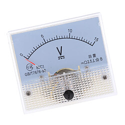 85c1 dc rectangle ampèremètre ampèremètre testeur analogique panneau voltmètre 0-15 v pas cher