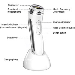 Chrono Instrument de beauté pour les soins de la peau du visage par radiofréquence RF levage raffermissant les rides anti-âge masseur facial outil de soins de la peau(Blanc)