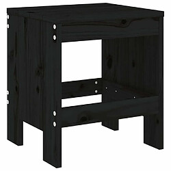 Acheter Salle à dîner de jardin 5 pcs,Table et chaise à manger noir bois massif de pin -MN39048