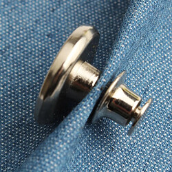 Avis 12x 17mm Jeans Boutons Réparation Goujons Pour Jean Pantalon Remplacer Noir Brillant