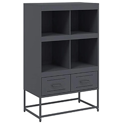 vidaXL Buffet haut anthracite 68x39x111,5 cm acier