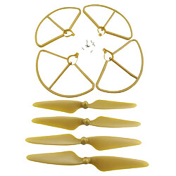 CW CCW Propellers u0026 Protection Frame Cover Set Pour Hubsan H501S Gold